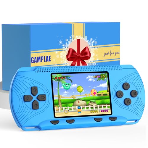 Handheld Game Console 3" HD Screen Built in 258 Video Games Blue L421