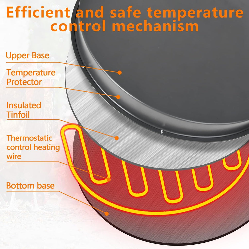 15IN 125W Heated Chicken Waterer Base with Thermostat G69153