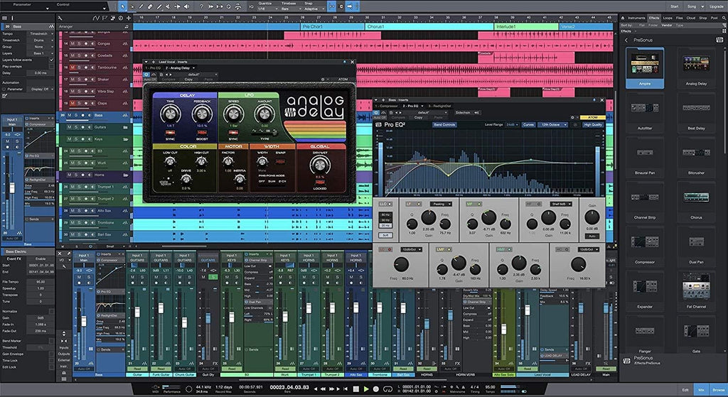 Audio Interface with Studio Monitors and Cables I511