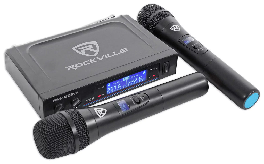 12" 3-Way 1600w Karaoke Speakers with Amplifier and Wireless Mics F879460