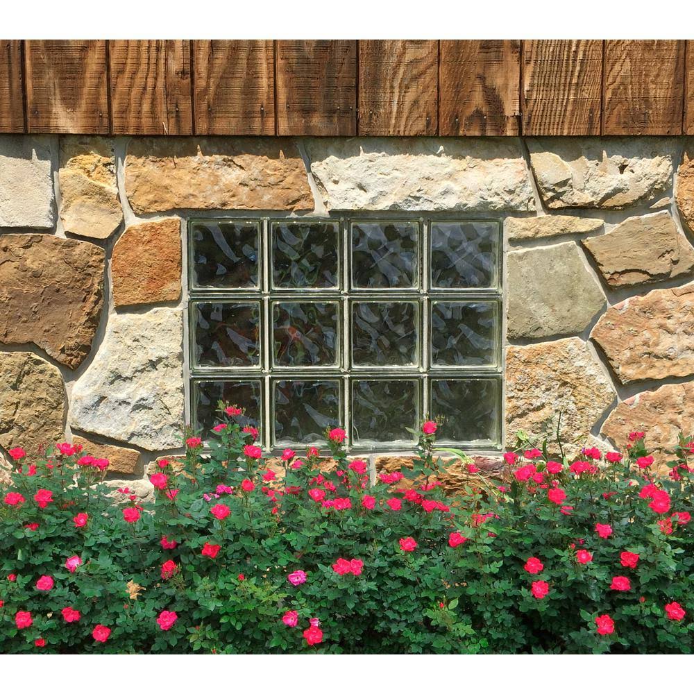 7.75 in. x 7.75 in. x 3.12 in. Wave Pattern Glass Block (10-Pack) C718825
