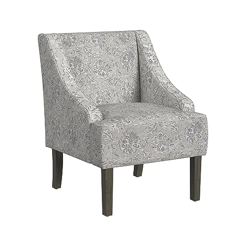 Velvet Swoop Arm Accent Chair Suri Blue M78131