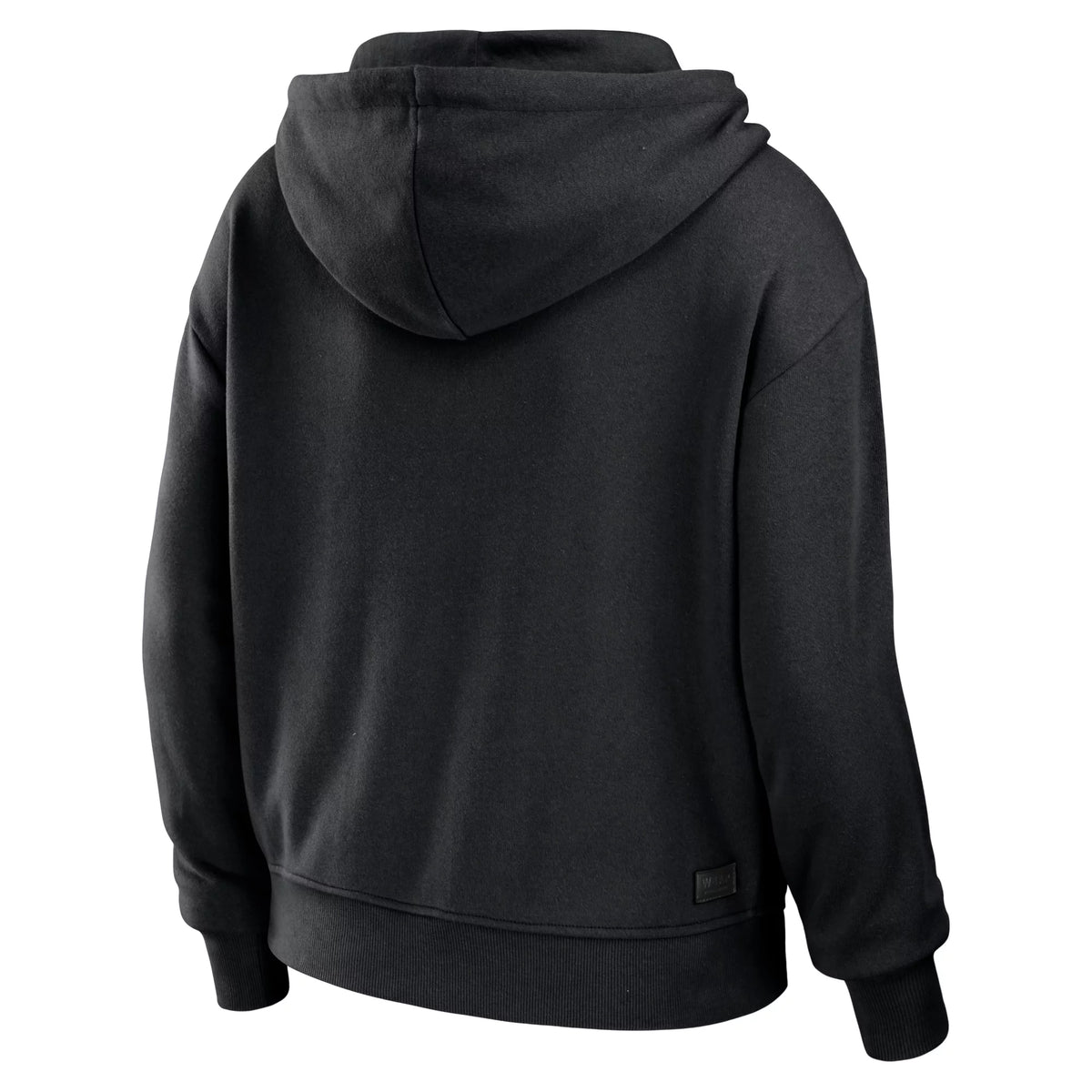 Black/White New Orleans Saints Crop Full-Zip Hoodie N608977