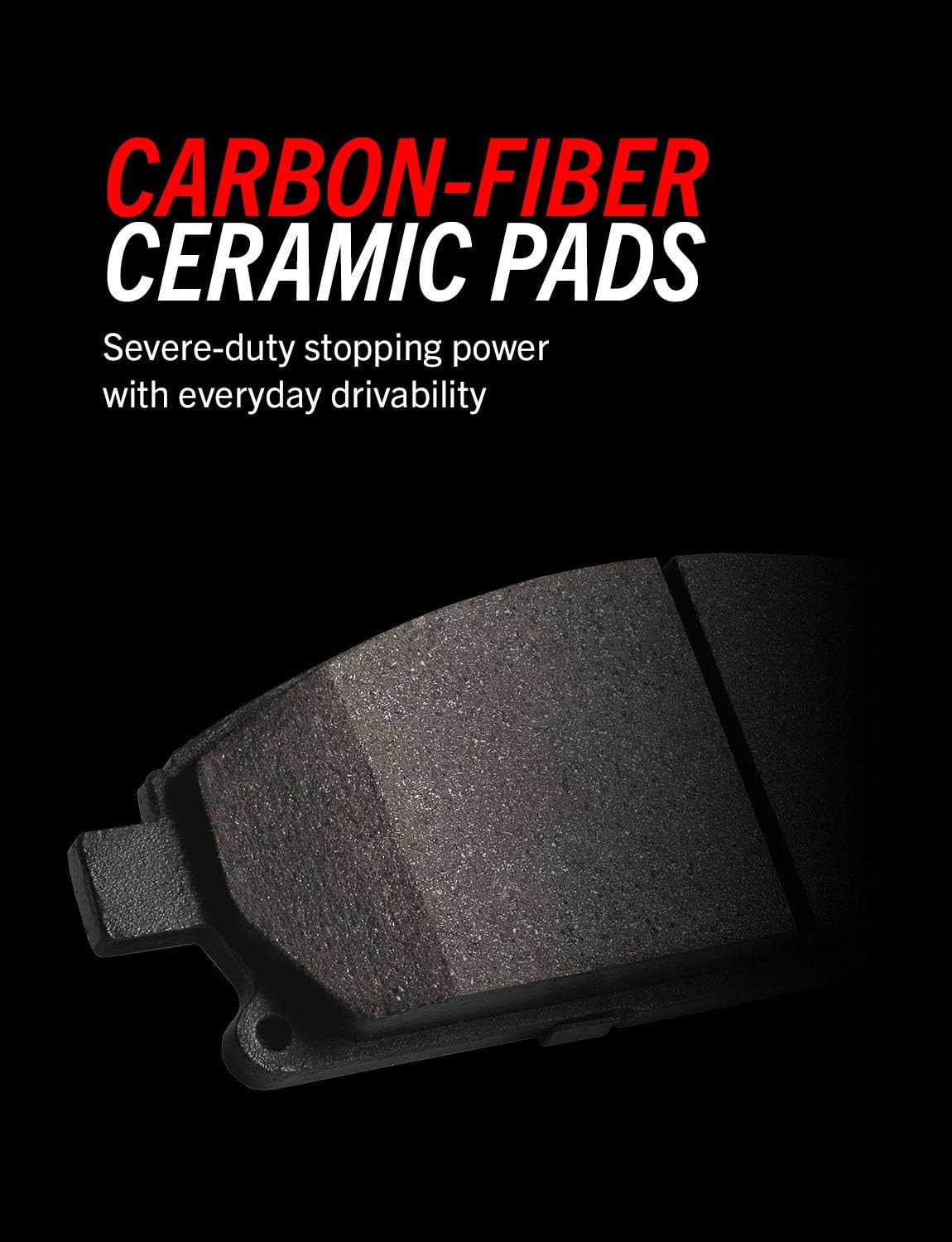 Rear Z36 Truck & Tow Brake Kit, Carbon Fiber Ceramic Brake Pads and Drilled/Slotted Brake Rotors E154810