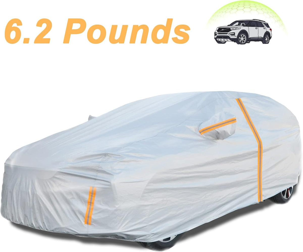 6 Layers SUV Car Cover Waterproof with Zipper Cotton N9158
