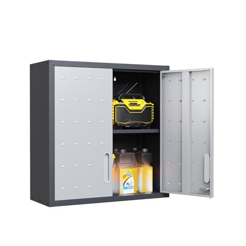 Heavy Duty Steel Wall Cabinet with 2 Doors and Adjustable Shelves S7025