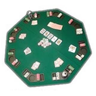 Poker and Blackjack Table Top with Case D535