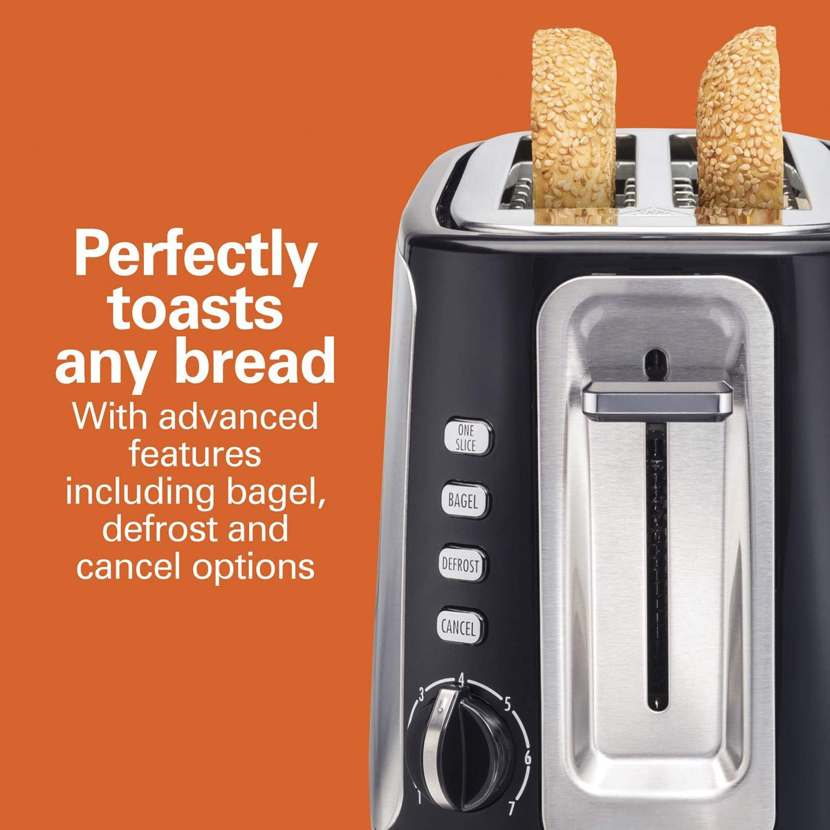 4-Slice Toaster with Long-Slots, Stainless Steel A6796