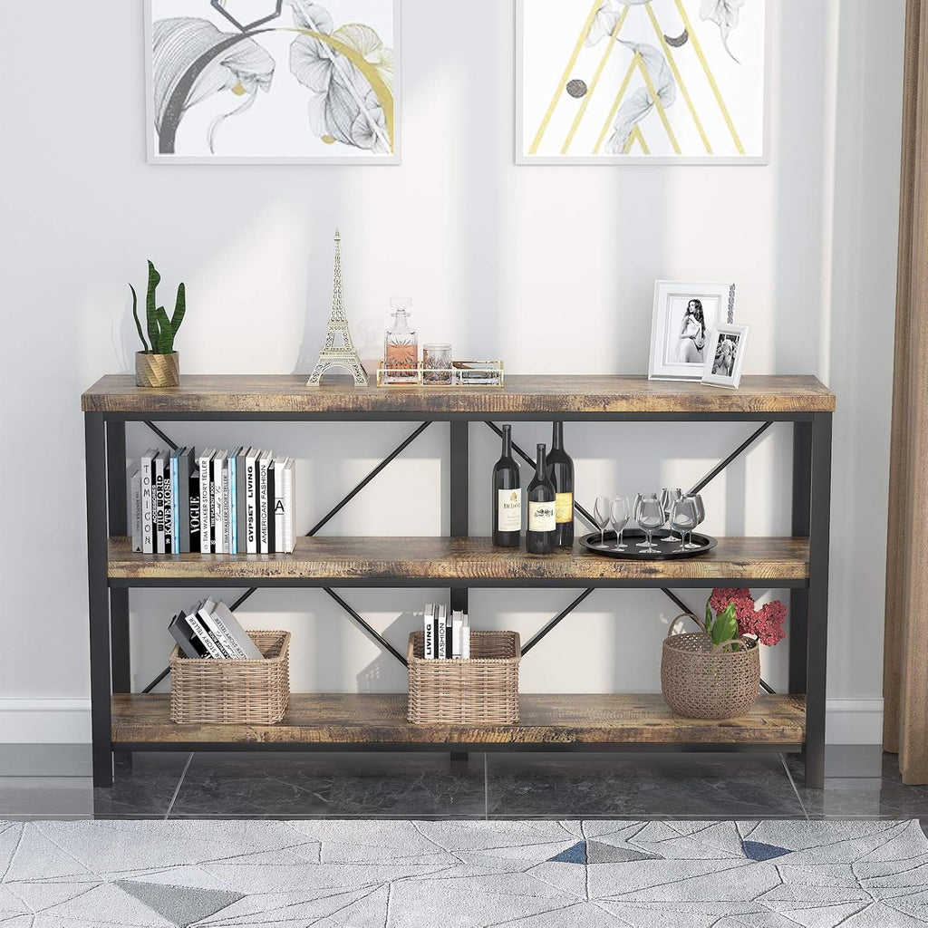 Rustic 3-Tier Console Sofa Table M99050