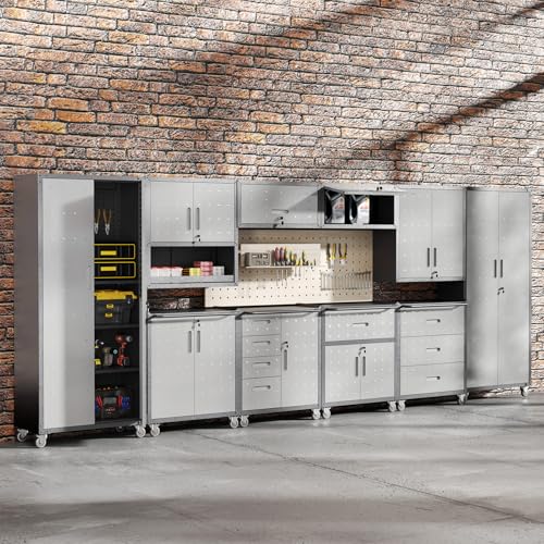 Heavy Duty Steel Wall Cabinet with 2 Doors and Adjustable Shelves S7025