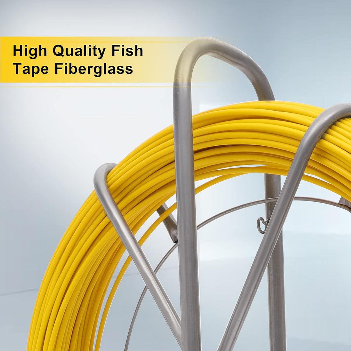 425FT Fiberglass Fish Tape with Wheel Stand H3181
