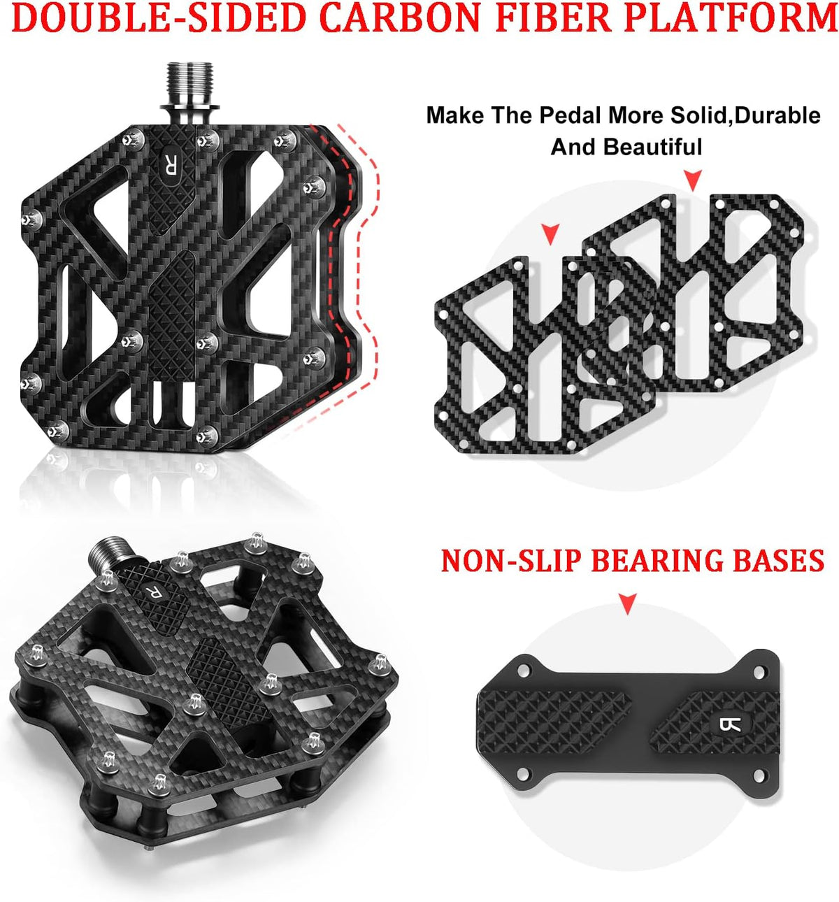 Carbon Fiber 3 Sealed Bearing Mountain Bike Pedals M15814