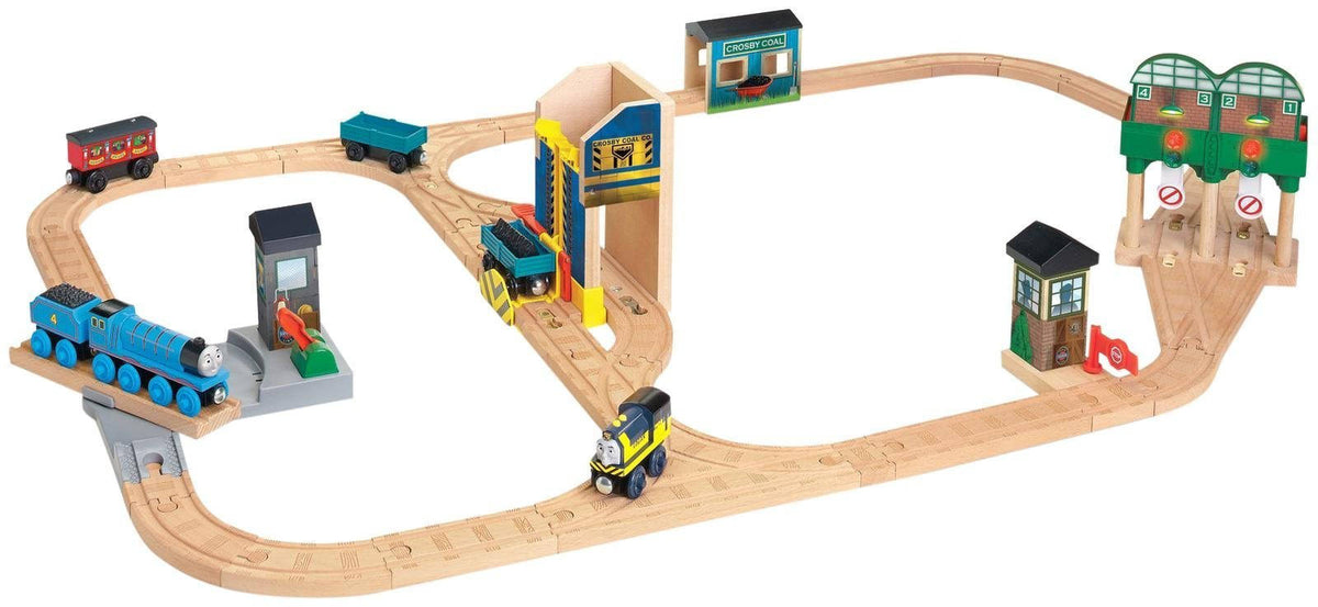 Wooden Railway Logan and The Big Blue Engines Set X320949