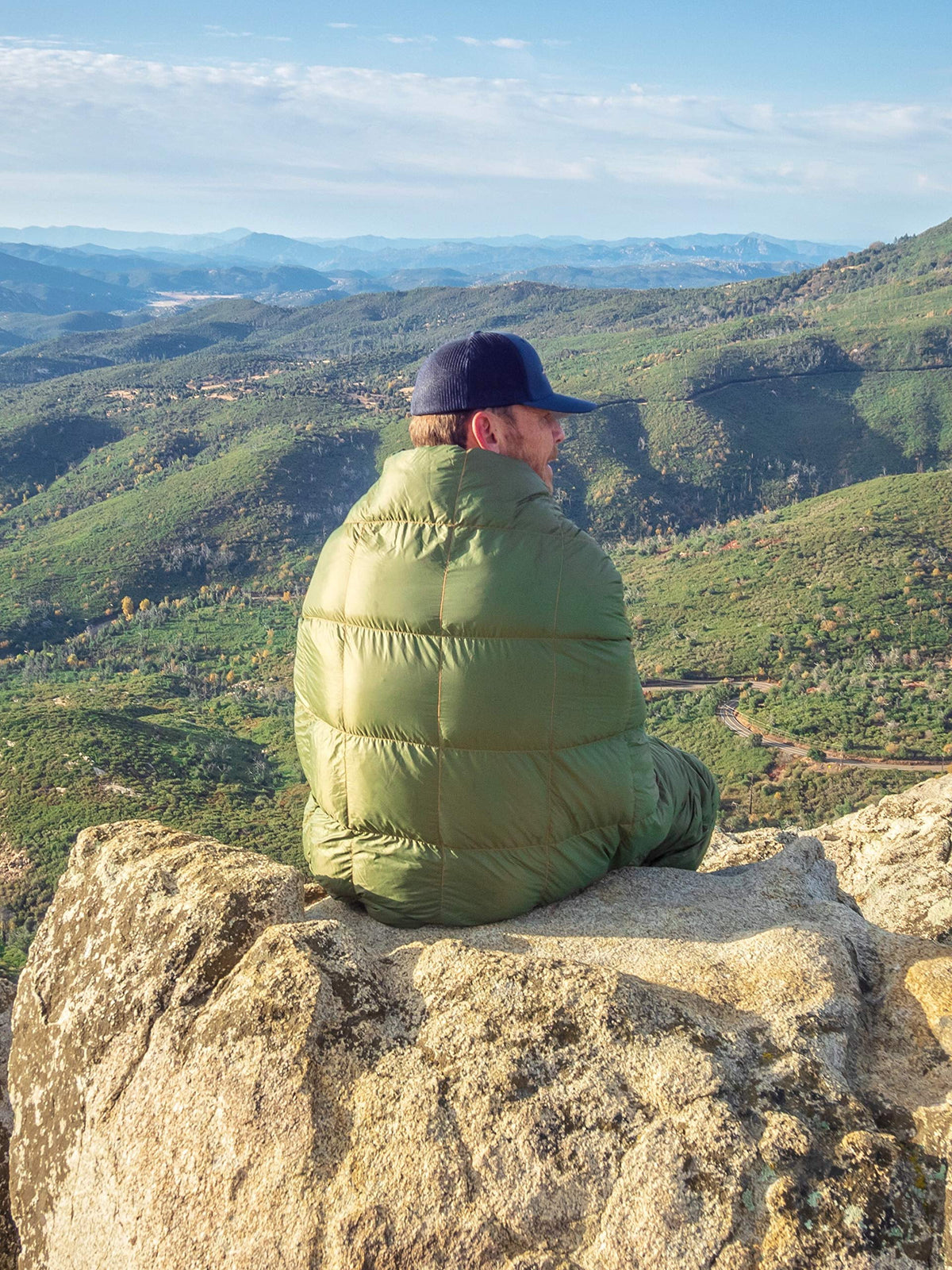 Down Camping Blanket - Packable Lightweight Warm 650 Fill Power Water-Resistant (Olive) A17231