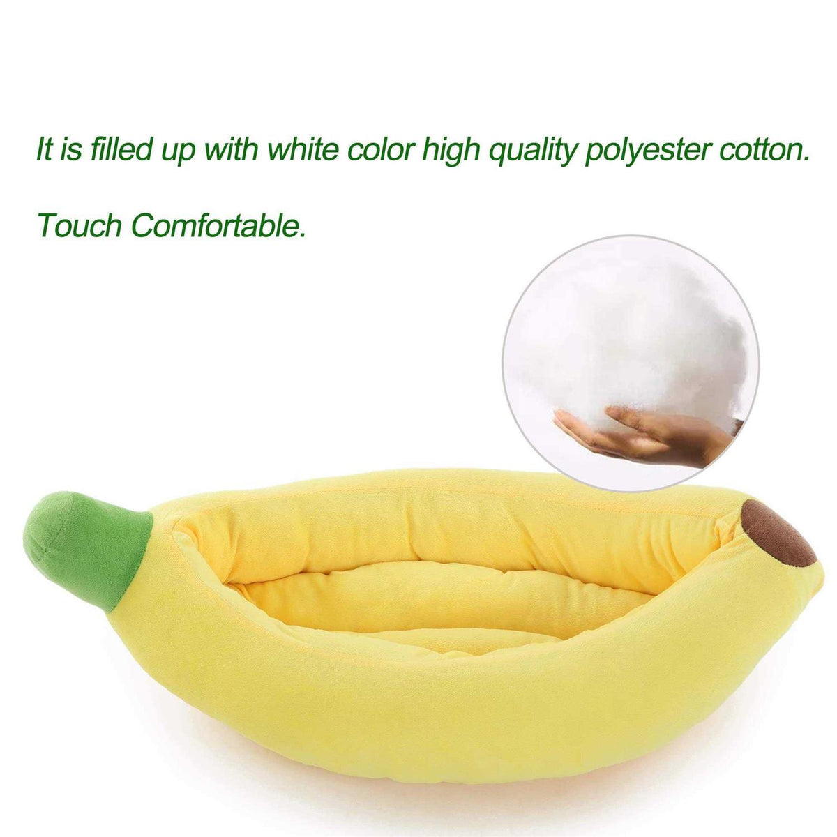 Banana Shape Washable Dog Bed with Removable Cushion H846