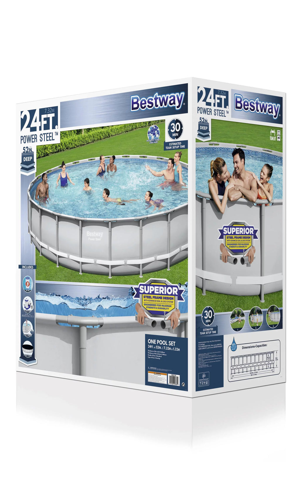 24' x 52 Frame Swimming Pool Set A291190