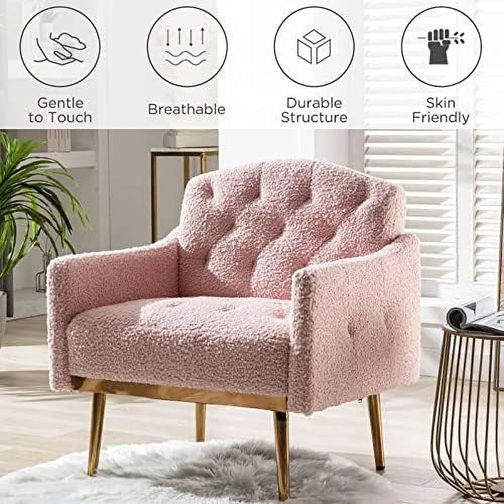 Gray Upholstered Accent Chair with Metal Legs J191187