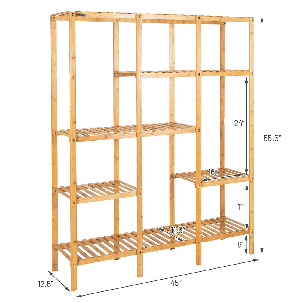 Bamboo Storage Organizer Rack Y19285