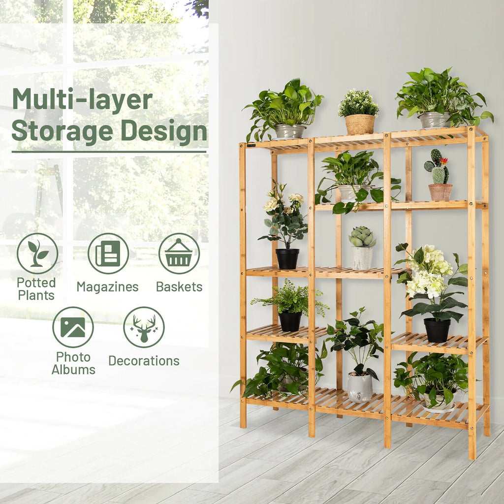 Bamboo Storage Organizer Rack Y19285