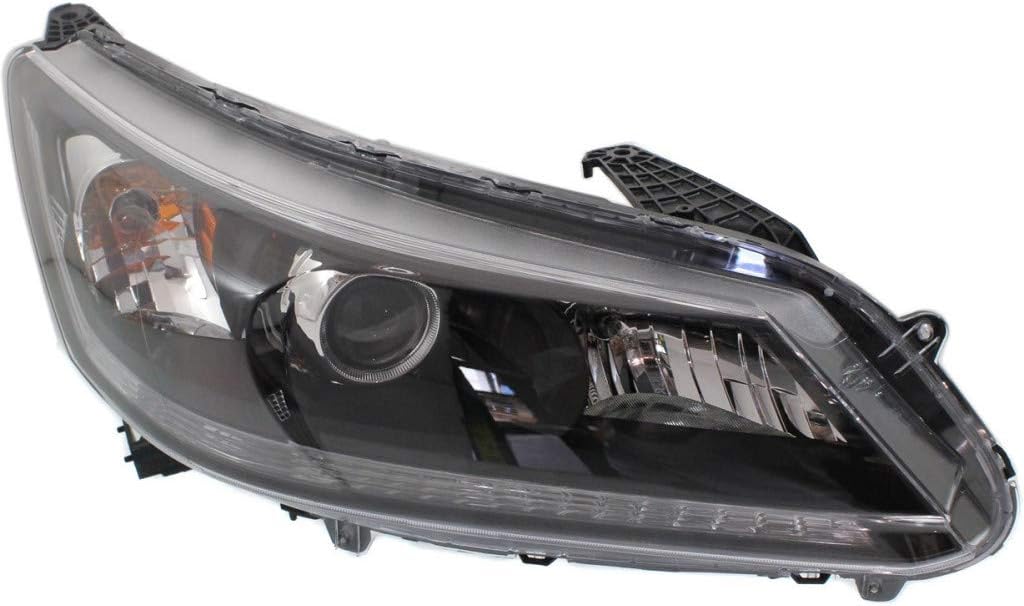 Honda Accord Headlight 2013 2014 2015 Driver Side Halogen Bulbs Included Sedan H6742