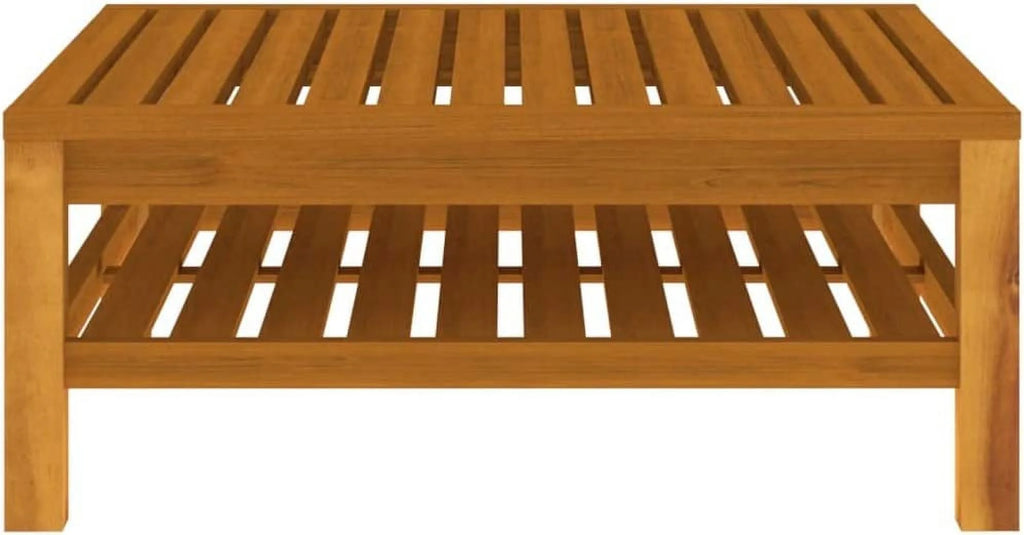 Acacia Wood Patio Chairs with Tea Table and Cushions Z628
