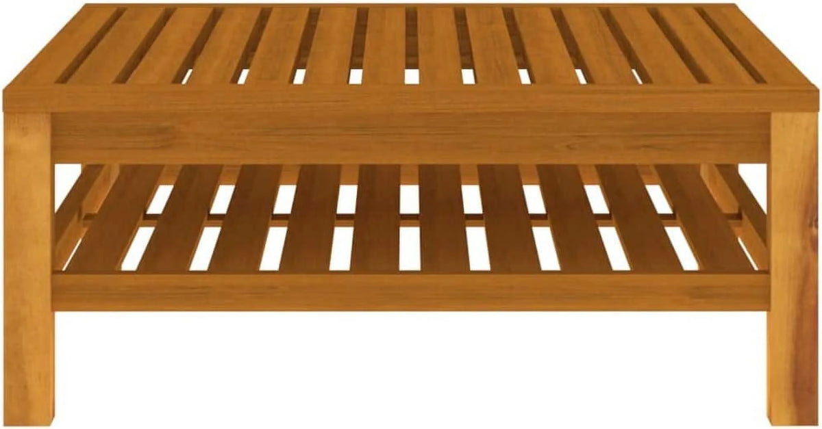 Acacia Wood Patio Chairs with Tea Table and Cushions Z628