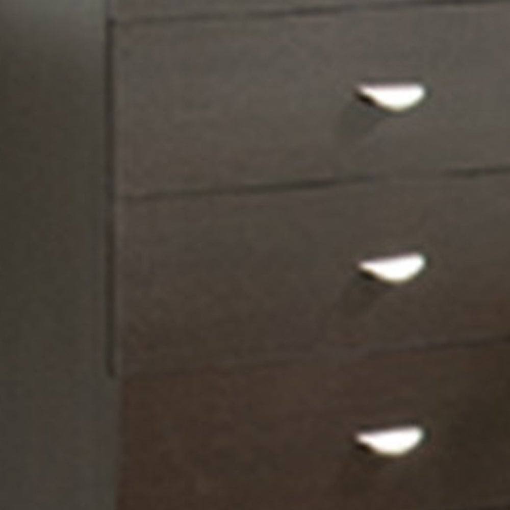 Dark Brown Finish 5 Drawer Chest V37503