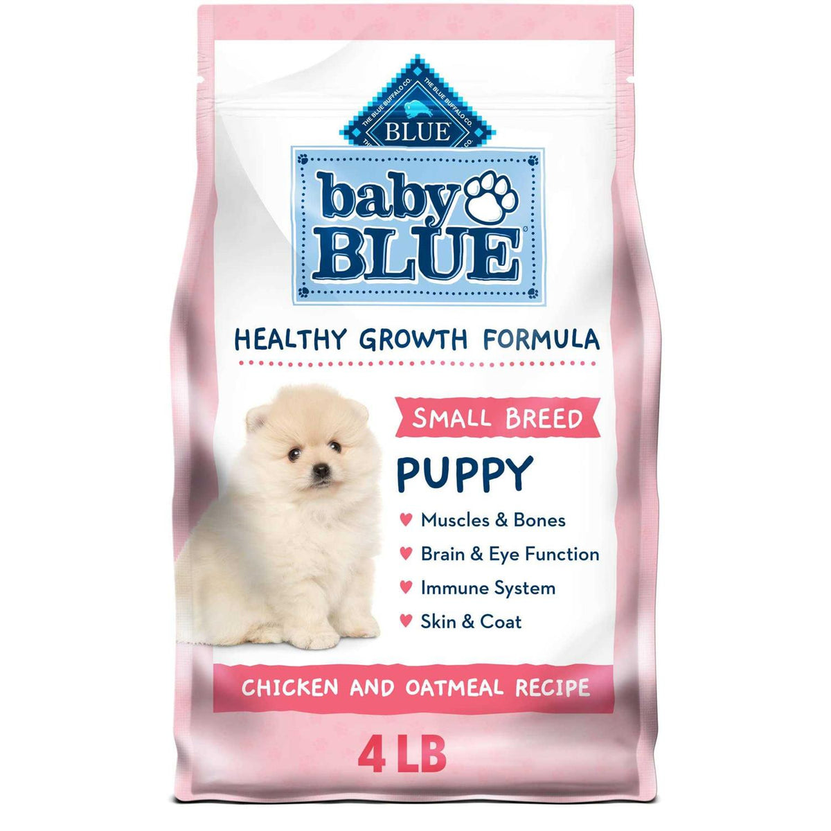 Chicken and Oatmeal Rice Recipe Small Breed Puppy Dry Dog Food 4-lb C900864