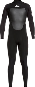 Black/White 3/2 Back Zip Wetsuit W355