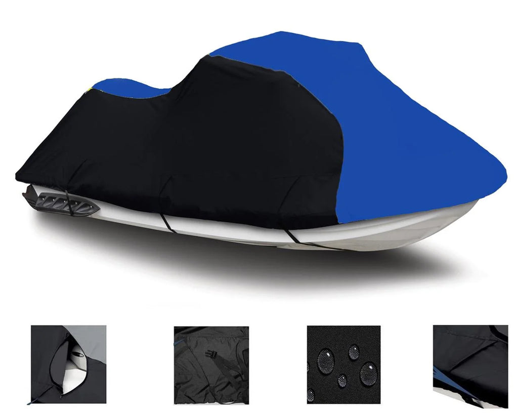 BLACK / BLUE Heavy-Duty Jet Ski Watercraft Cover H77065