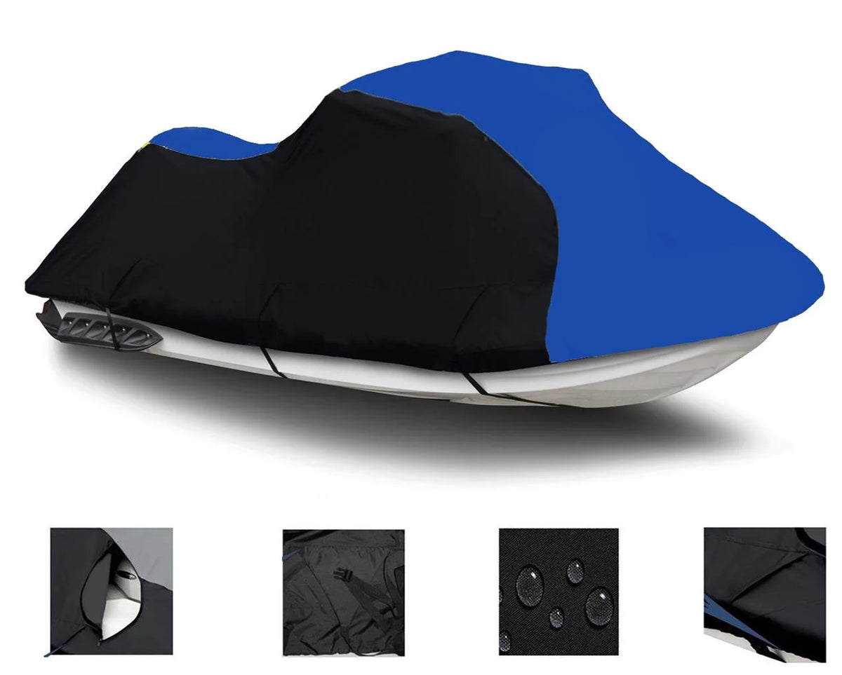 BLACK / BLUE Heavy-Duty Jet Ski Watercraft Cover H77065