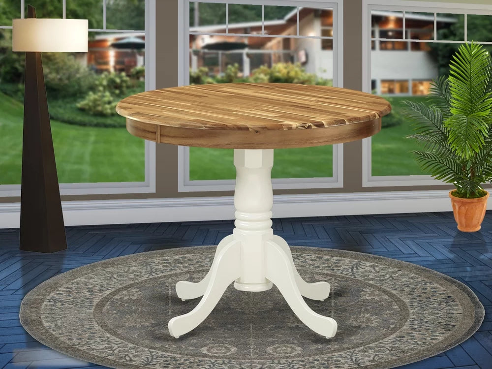 Antique Round Acacia Wood Dining Table J626253