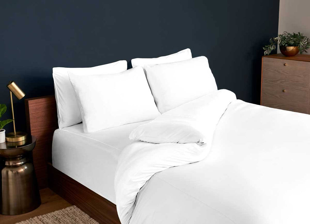 Bright White King/California King Polyester Bedding Set X348664