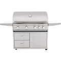 44 in. 4 Burner Built-In Natural Gas Grill with Cart B413