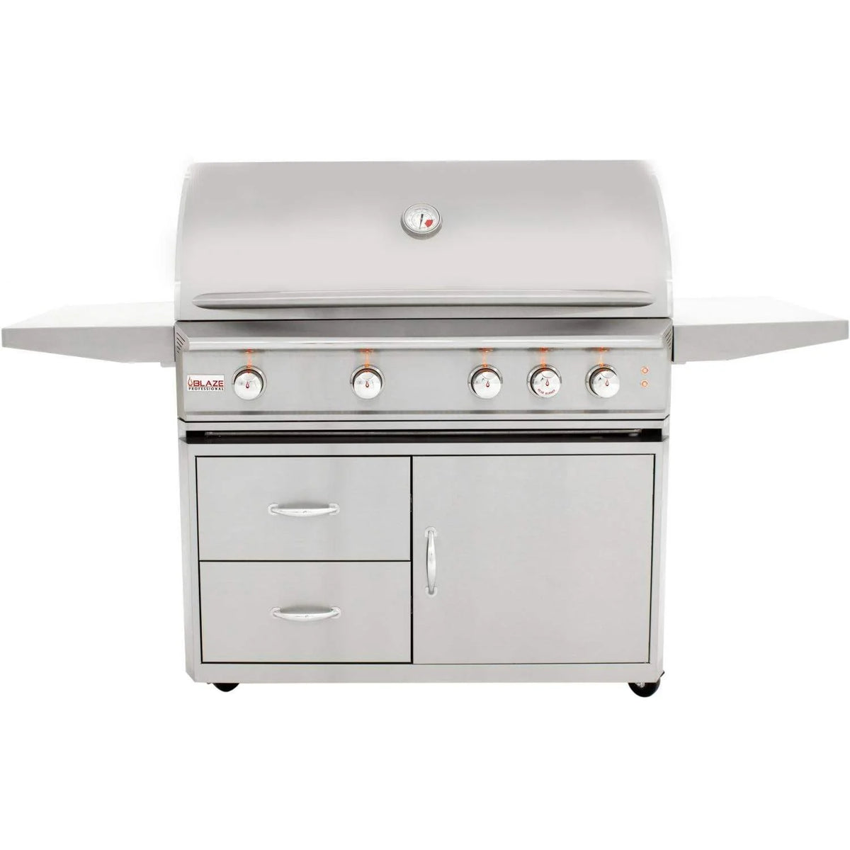 44 in. 4 Burner Built-In Natural Gas Grill with Cart B413