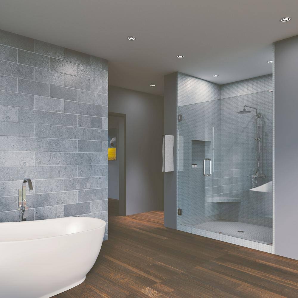 Chrome Frameless Hinged Shower Door I729