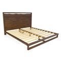 Queen Mocha Brown Wood Platform Bed I6344