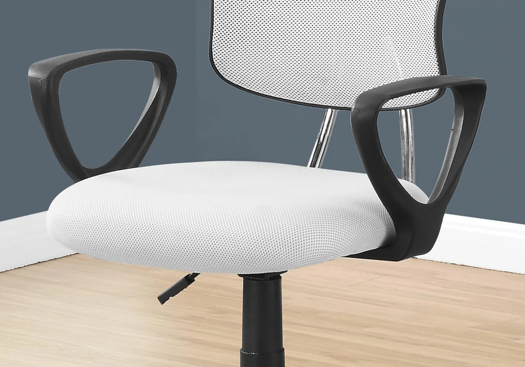 White Black Mesh Ergonomic Swivel Office Chair D136