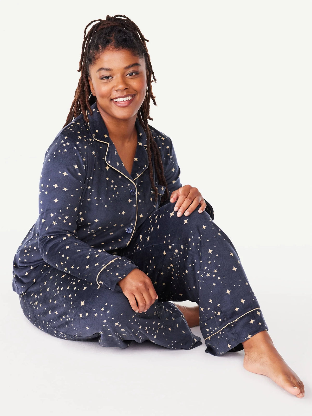 Women's 2-Piece Velour Pajama Set Y30607