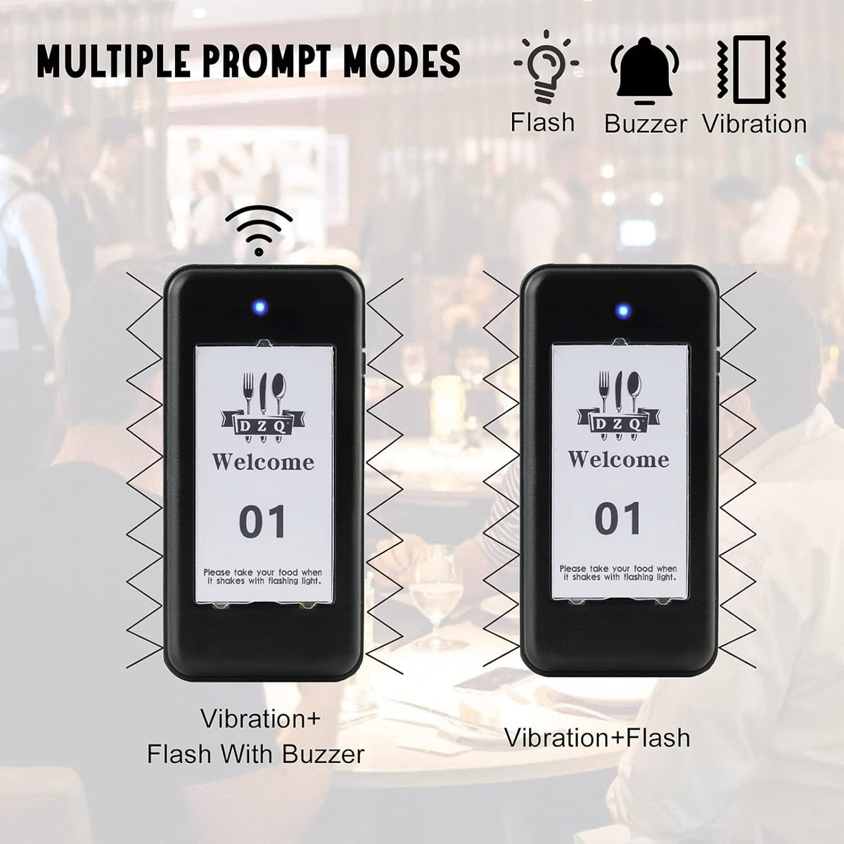 Wireless Calling System with 16 Pagers Z68188
