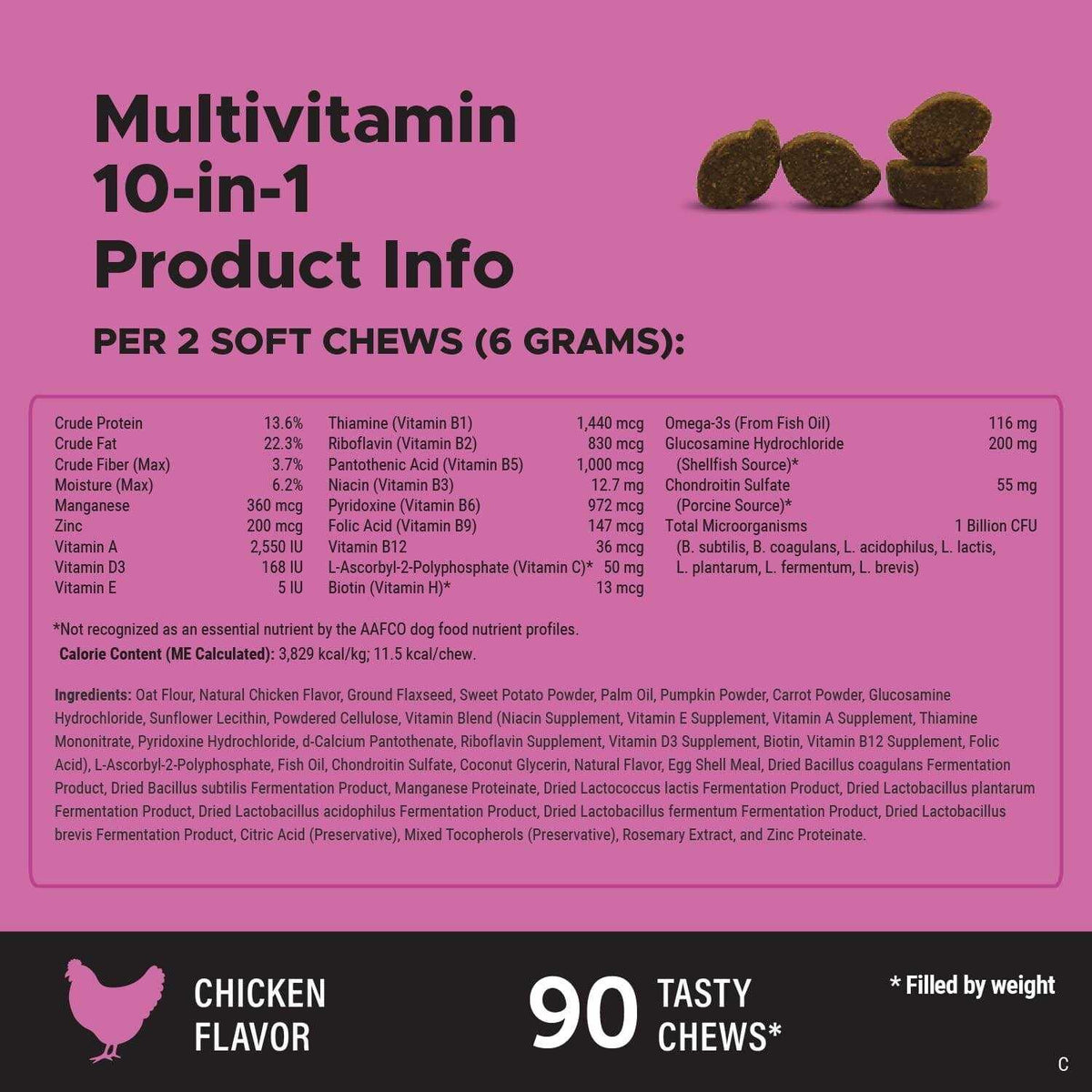 10 in 1 Multivitamin Glucosamine Soft Chews S218940