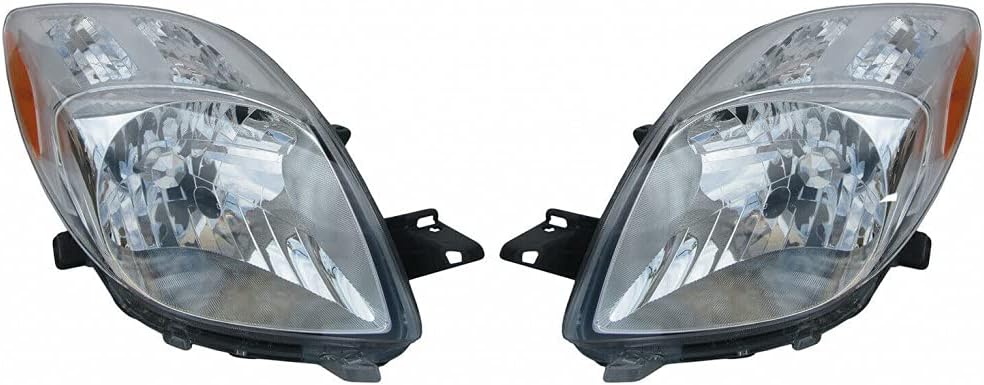 Pair Headlights Assembly Unit for 2006-2008 Toyota Yaris 2dr Hatchback N32765