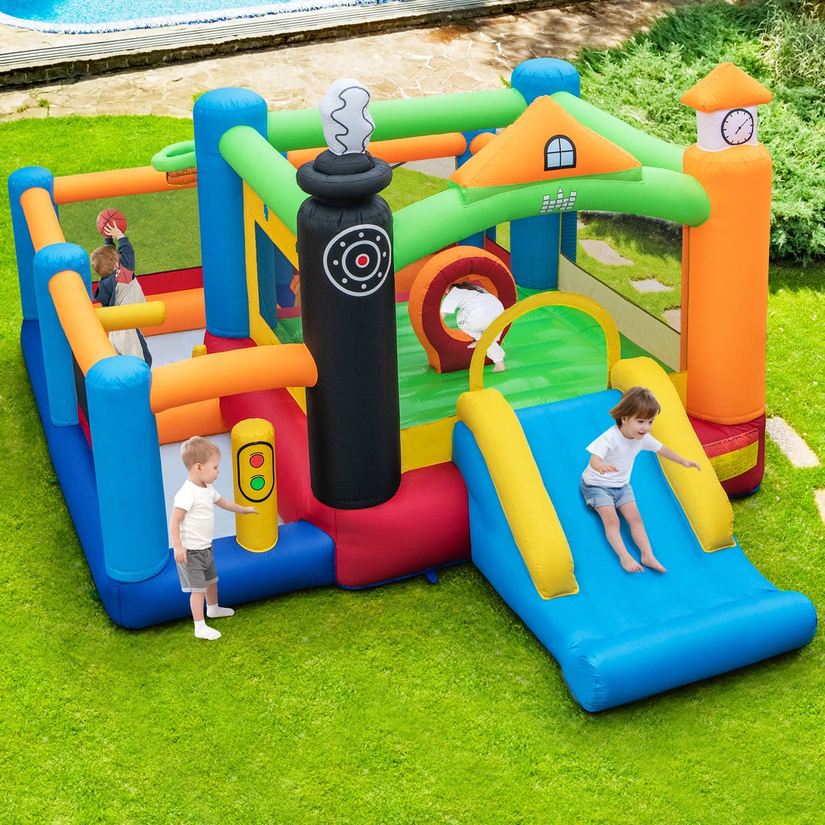 Inflatable Bounce Castle with Ocean Balls & 950W Blower I80304