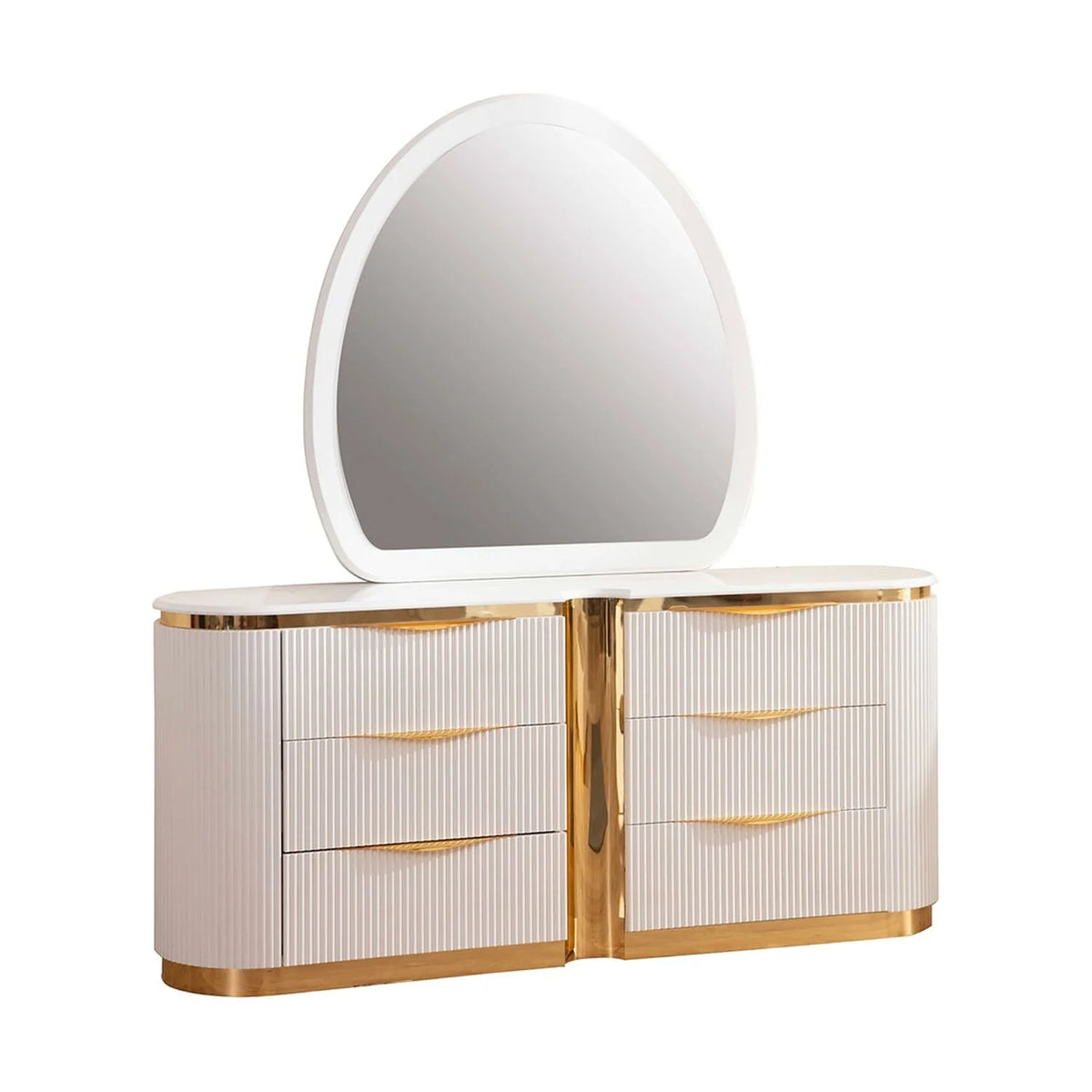 White Wood Dresser R4542