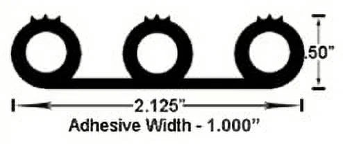 23 FT EPDM Rubber Seal for Truck Toppers B3846