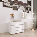 White 6 Drawer Dresser with Golden Handle I482