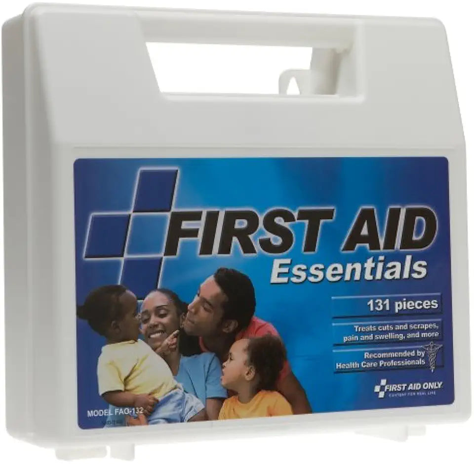 First Aid Kit, 131 Piece, Plastic Case F697385