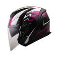 Pink Blue Motorcycle Open Face Helmet I86338