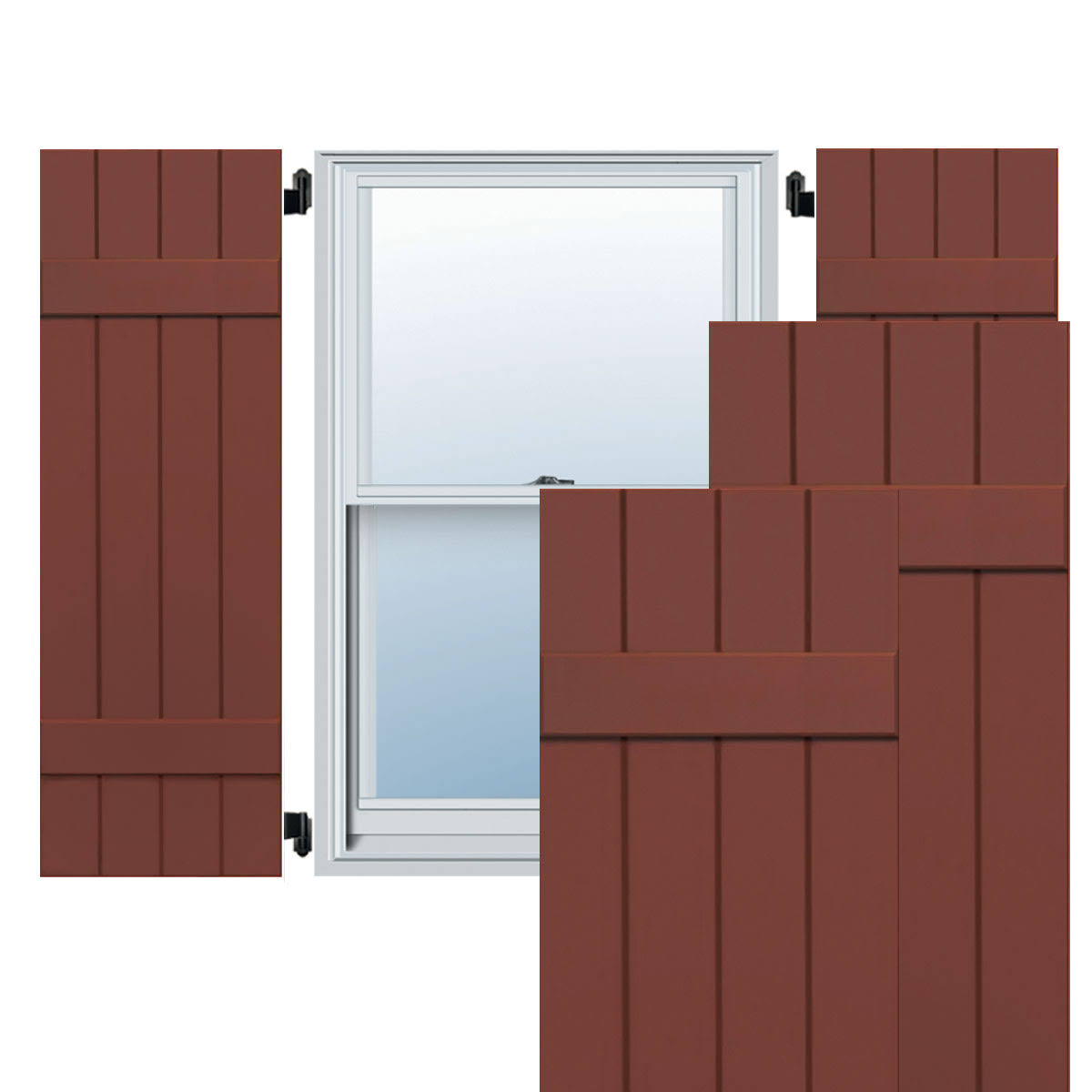 15x22W x 46x22H Exterior Composite Board-n-Batten Shutters (Per Pair) X918