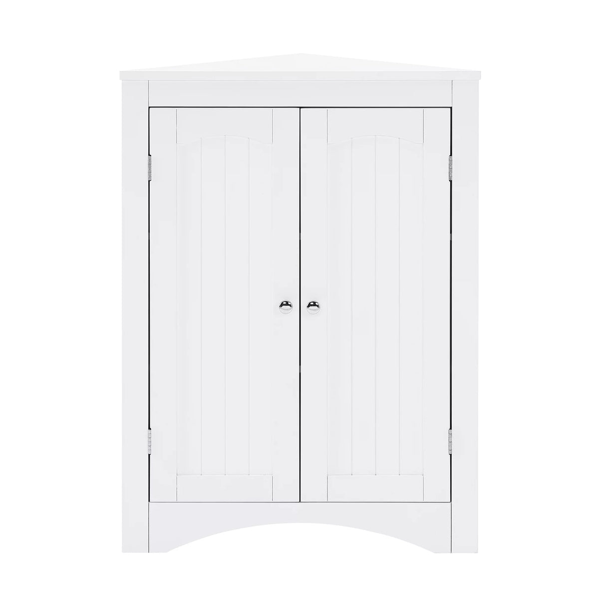 Free Standing Corner Storage Cabinet with Doors and Shelves V672711